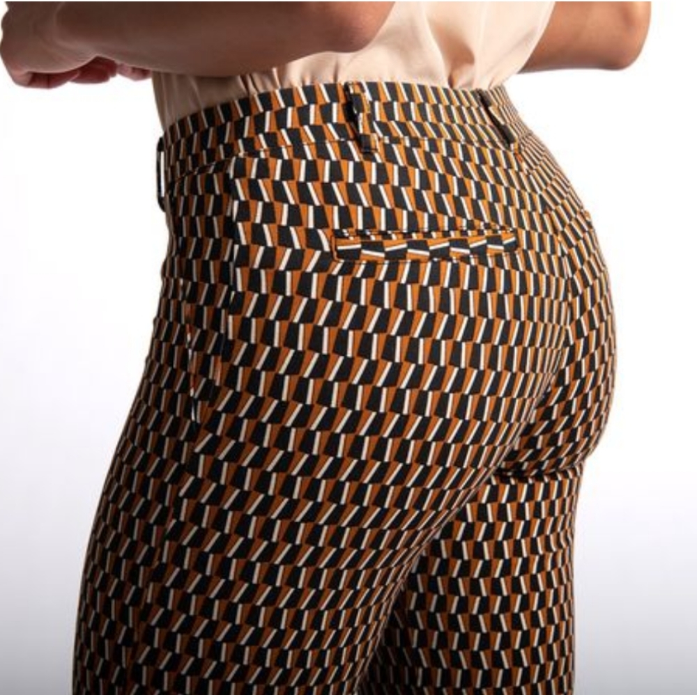 Betabrand Geometric Patterned Boot Cut Pants - image 4